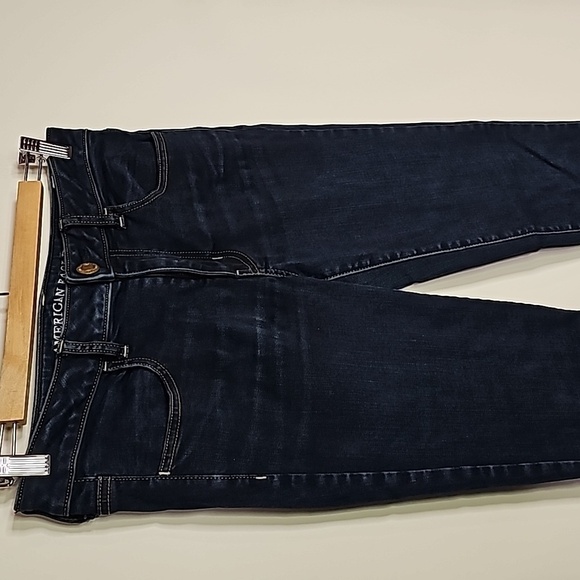 American Eagle super stretch dark wash size 8 jeggings - Picture 2 of 8